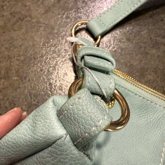 221. Blush Hand/shoulder Bag, Mint Green - Picture 7 of 12